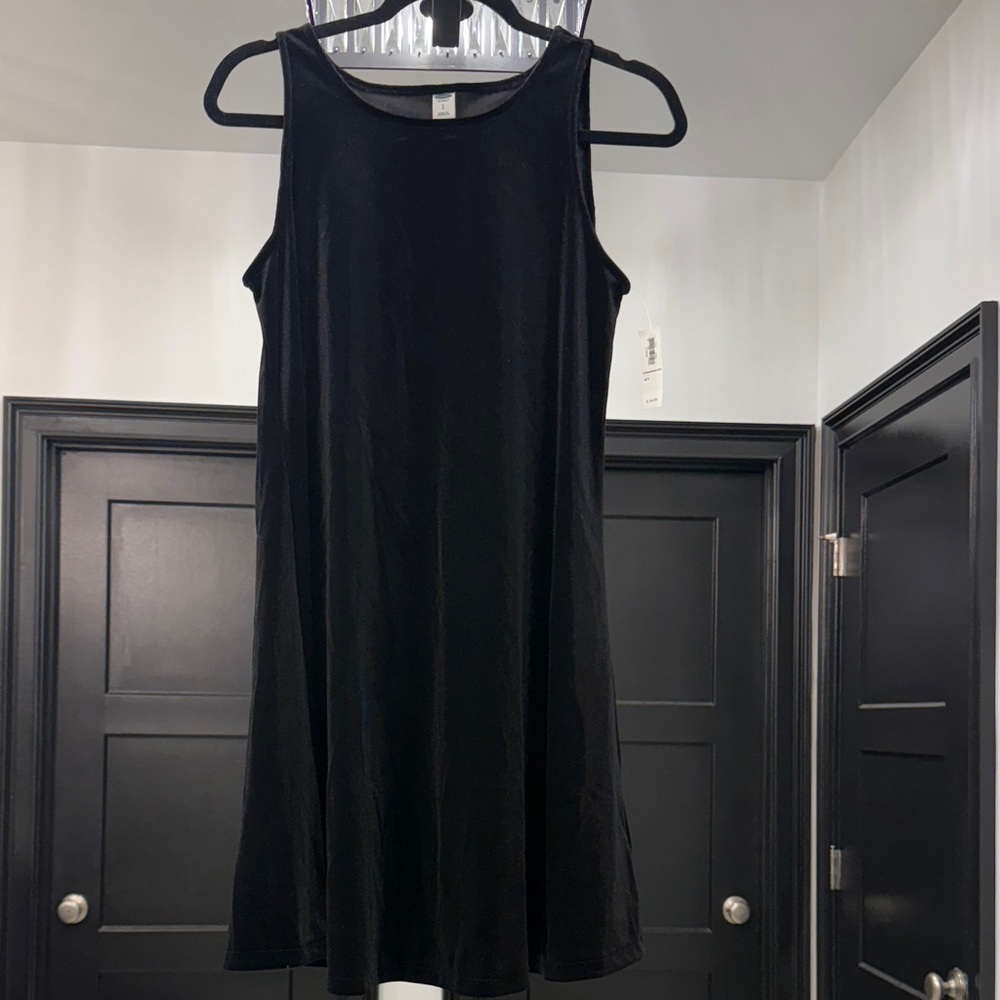 Old Navy Black Velvet Mini Dress size S
